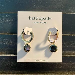 Kate Spade That Sparkle Pave Huggies (Jet)